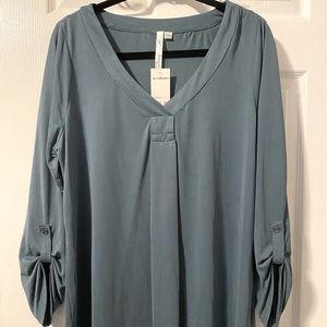 NY Collection NEW Blue Top 3/4 Sleeve,Size 14/16